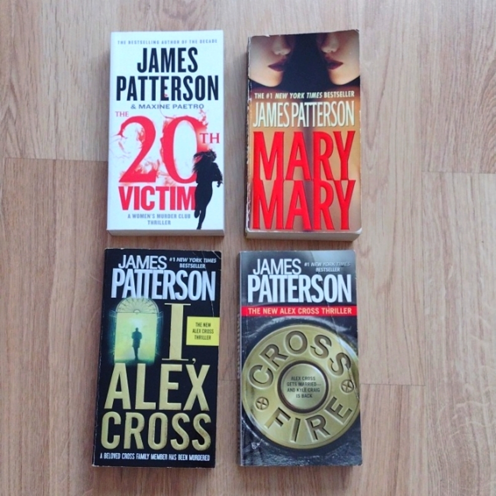 Books set of four James Patterson Paperbacks  New York Times Best Sellers